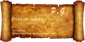 Pottok Gyula névjegykártya